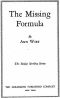 [Gutenberg 40033] • The Missing Formula / Madge Sterling Series, #1